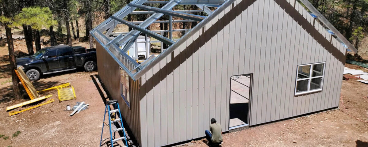 Different types of galvanized steel cabins in Surprise, Arizona showcasing durability and modern designs