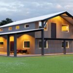 Galvanized steel barndominiums in Lowell, Arizona, showcasing modern design and durability in a scenic rural setting