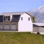 Modern galvanized steel barndominiums in Picture Rocks, Arizona, featuring sleek design and durable construction