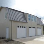 Modern galvanized steel barndominiums in Queen Creek, Arizona, showcasing unique architecture and sustainable living