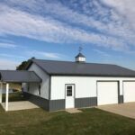 Modern galvanized steel barndominiums in Show Low, Arizona, showcasing unique design and sturdy construction