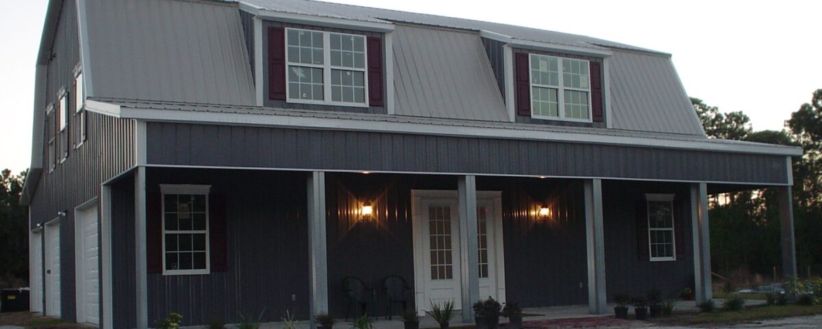 Beautiful galvanized steel barndominiums in Tolleson, Arizona, showcasing modern design and durability