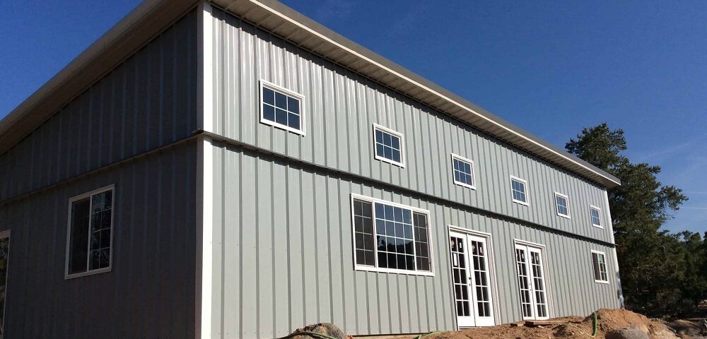 Charming galvanized steel barndominiums in Williamson, Arizona, showcasing modern design and rustic appeal